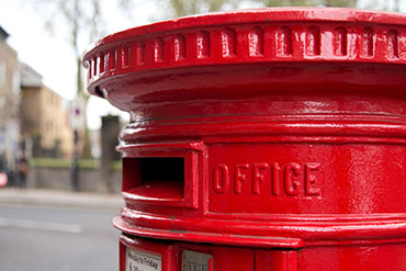 letter opening for a royal mail red post box