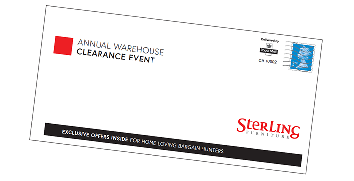 sterling furniture marketing envelope