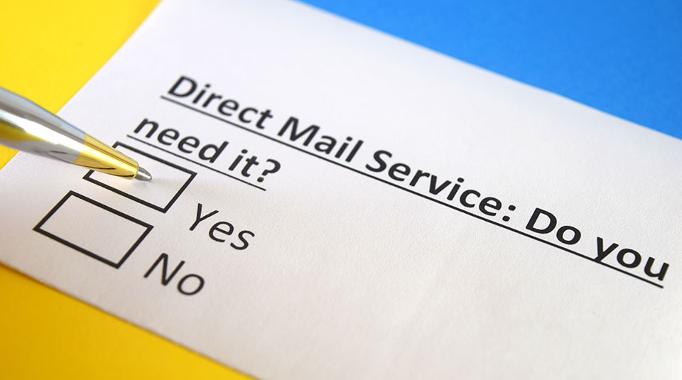message to choose direct mail - yes or no