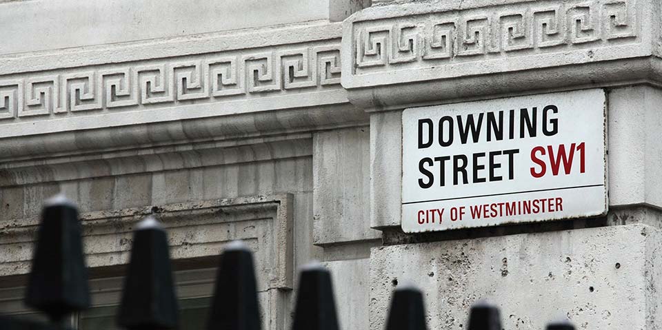 street sign saying downing street