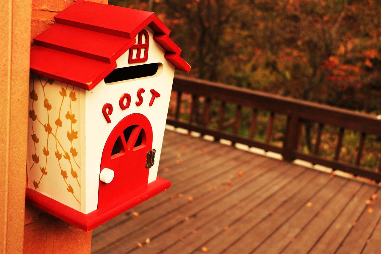 old fashioned post post on a balcony