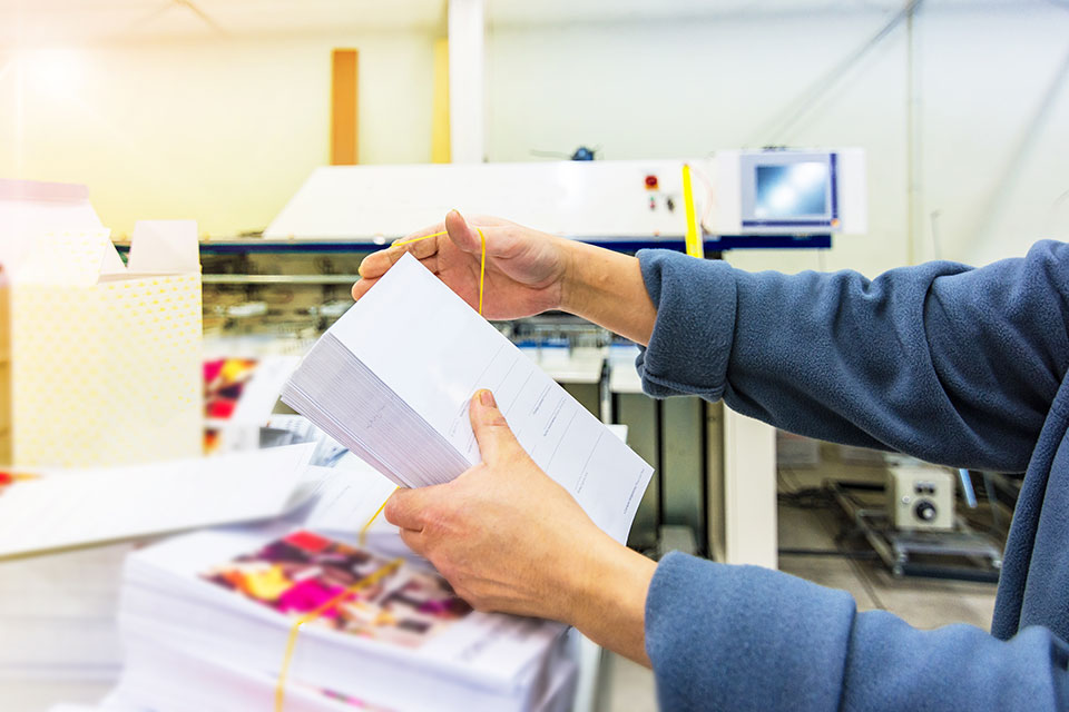 bundling up letters ready to be processed